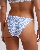 Bas de bikini classique Corfu Imprimé fond blanc