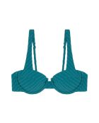 Blaues Balconette-Bikinioberteil