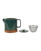 Nordika smaragdgroene theepot met filter - 70 cl