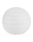 Lampe boule Point blanche - D20.5x18 cm