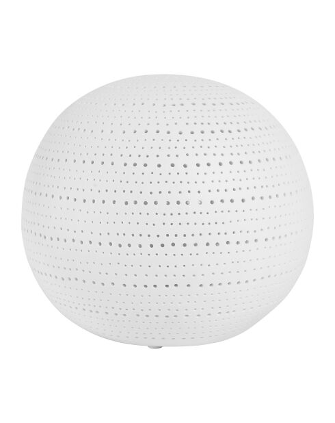 Lampe boule Point blanche - D20.5x18 cm