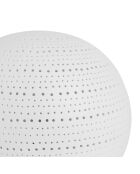 Lampe boule Point blanche - D20.5x18 cm