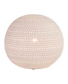 Lampe boule Point blanche - D20.5x18 cm