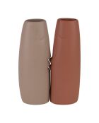 Vase  x 2 Face Terra et beige - H: 30 cm