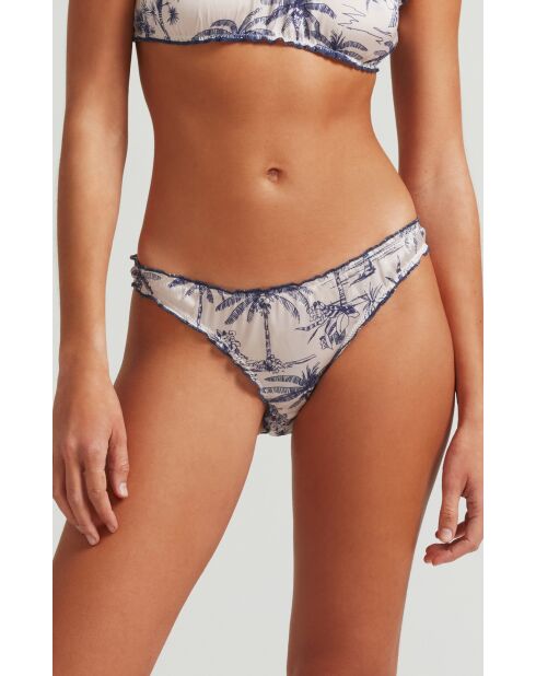 Mutandine bianche con stampa di palme