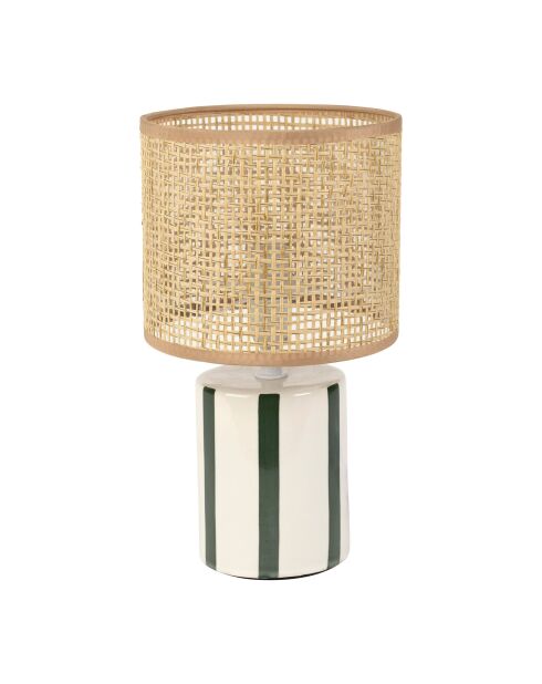 Smaragdgroene en natuurlijke Medi lamp - 15 x 27 cm