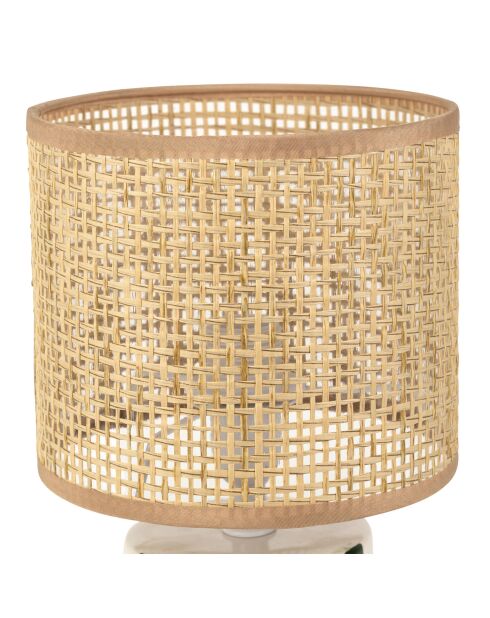 Smaragdgroene en natuurlijke Medi lamp - 15 x 27 cm