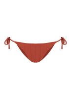 Bragas con corbata de encaje de terracota