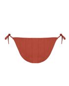 Bragas con corbata de encaje de terracota