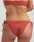 Bragas con corbata de encaje de terracota