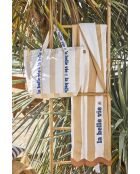 Borsa termica Medi beige e blu - 50 x 40 cm