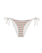 Klassiek bikinibroekje met strikbedrukte ecru achtergrond