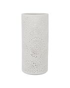 Lámpara cilíndrica Rosace blanca - D11x24 cm