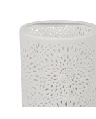 Lámpara cilíndrica Rosace blanca - D11x24 cm