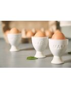 Ecru Ecru Eierdopje voor het hele gezin - H: 6 cm