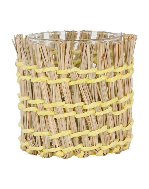 Medi-Summer gelber Kerzenhalter - H: 10 cm