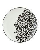 Juego de vajilla de porcelana Black Leopard Decor, 18 piezas