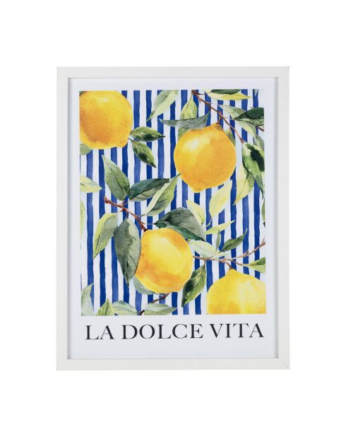 Cadre déco Citron médium - 32  x  42 cm