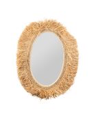 Miroir oval Cuzco naturel - 54x71 cm