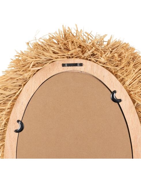 Miroir oval Cuzco naturel - 54x71 cm