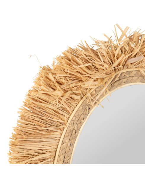 Miroir oval Cuzco naturel - 54x71 cm