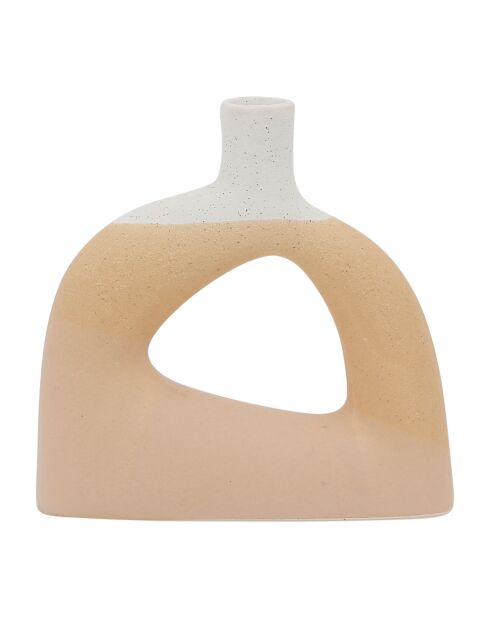 Vase soliflore Earthnote beige - H: 17 cm