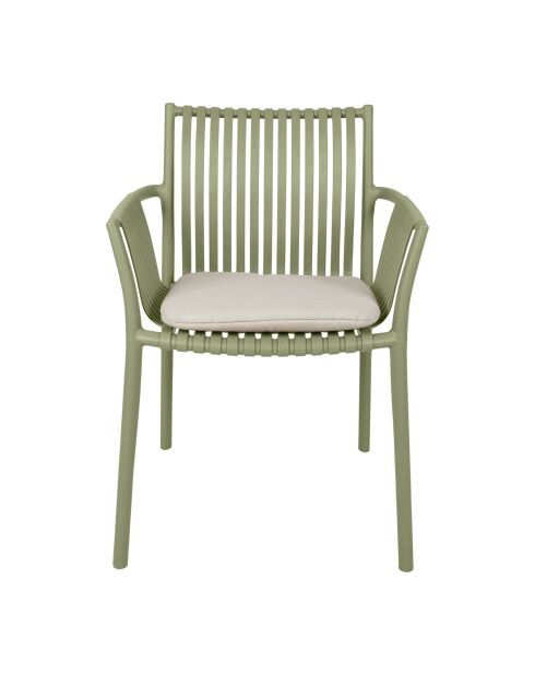 Poltrona Lumi khaki con cuscino - 59 x 82 cm