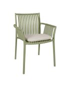 Poltrona Lumi khaki con cuscino - 59 x 82 cm