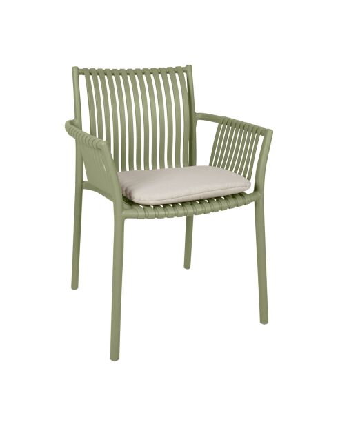 Poltrona Lumi khaki con cuscino - 59 x 82 cm