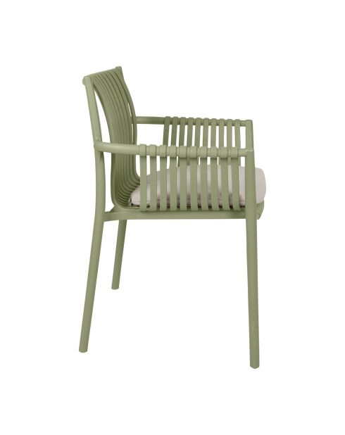 Poltrona Lumi khaki con cuscino - 59 x 82 cm