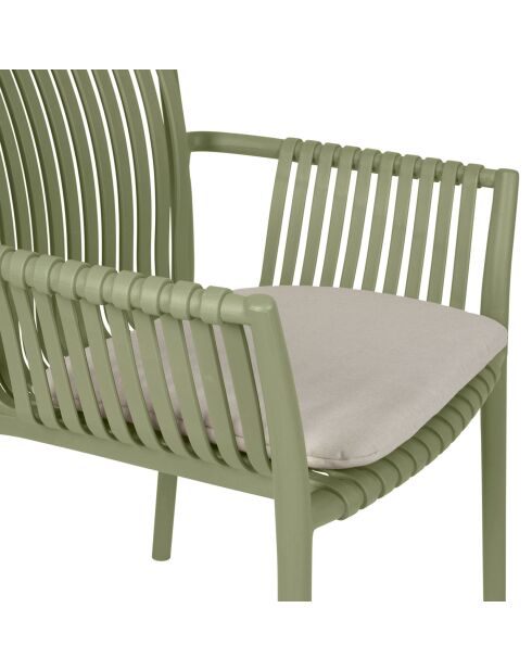 Poltrona Lumi khaki con cuscino - 59 x 82 cm