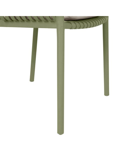 Poltrona Lumi khaki con cuscino - 59 x 82 cm