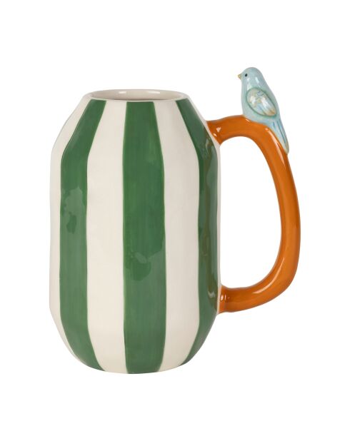Vase Somptua vert et orange - H: 24,2 cm