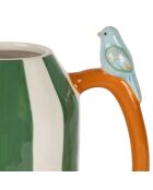 Vase Somptua vert et orange - H: 24,2 cm