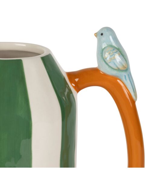 Vase Somptua vert et orange - H: 24,2 cm