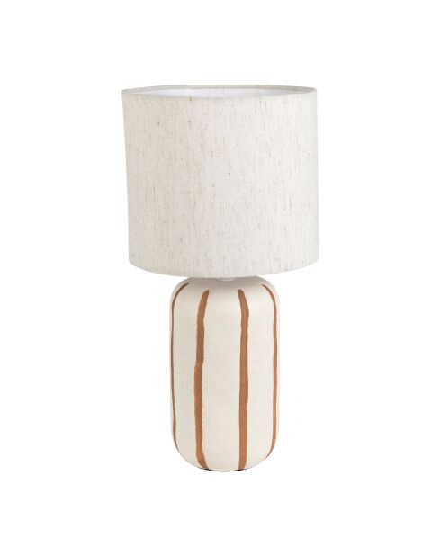 Lamp Paese bruin en ecru - 20 x 40 cm