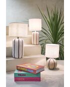 Lamp Paese bruin en ecru - 20 x 40 cm