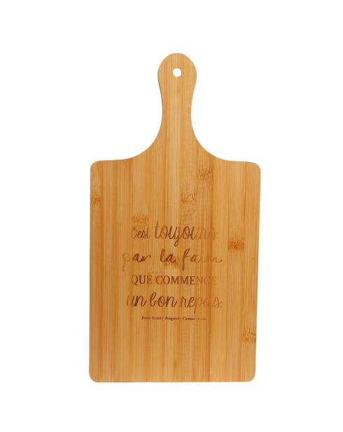 Schneidebrett aus Bambus FSC Bonjour-Bonjour Text Decor - 39x20 cm