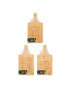 Bamboe snijplank FSC Bonjour-Bonjour Text Decor - 39x20 cm