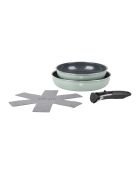 Juego de utensilios de cocina de aluminio prensado verde extraíble Sitr - 4 piezas