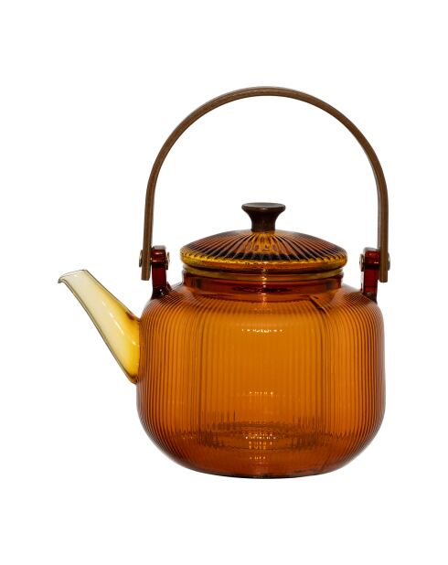 Dilacia amberkleurige theepot met filter - 85 cl