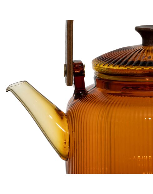 Dilacia amberkleurige theepot met filter - 85 cl