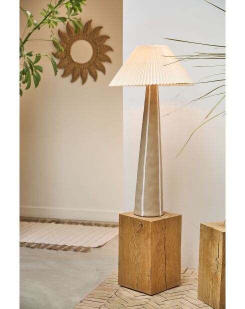 Paese Stehleuchte braun mit Rinde - 52 x 103 cm