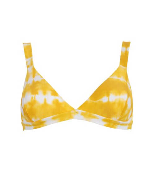 Haut de bikini touch à nouer Dye Ocre