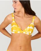 Haut de bikini touch à nouer Dye Ocre