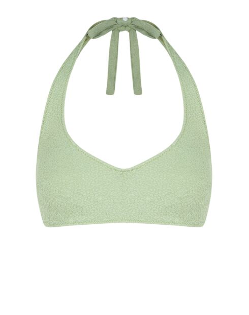 Pfefferminzgrünes Bändchen-Bikinioberteil