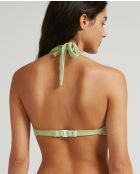 Top de bikini con lazo verde menta