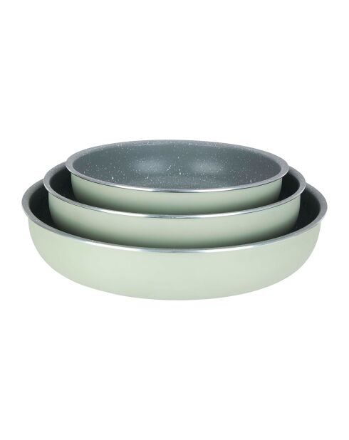 Sitrremovable Family Kochgeschirr-Set aus recyceltem gepresstem Aluminium, 7-teilig, hellgrün