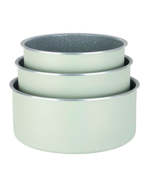 Sitrremovable Family Kochgeschirr-Set aus recyceltem gepresstem Aluminium, 7-teilig, hellgrün