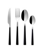 Juego de cubiertos Mateo Black de acero inoxidable gris - 16 piezas